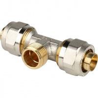 МЦ Тройник резьбовой цанга для металлопласта STOUT Ø20х1/2"х20 Н