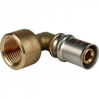 МП Угол резьбовой пресс для металлопласта STOUT Ø16х1/2" В