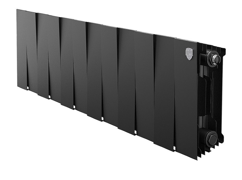Радиатор биметаллический ROYAL THERMO PIANOFORTE NOIR SABLE 200x12 секций, чёрный