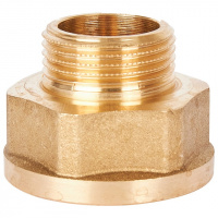 Переход под ключ резьбовой латунный STOUT без покрытия 1"х3/4" ВН