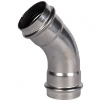 Угольник 45° ВПр-ВПр, 54, из нержавеющей стали прессовой ROMMER