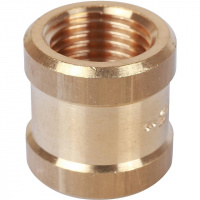 Муфта резьбовая латунная STOUT без покрытия 1/4"