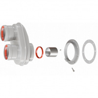 Адаптер моноблочный раздельние дымоудаления ROMMER Ø6050-80/80