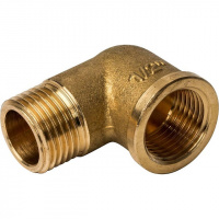 Угол резьбовой латунный STOUT без покрытия 1/2" ВН