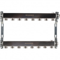 Коллектор из нержавеющей стали для радиаторной разводки 8 вых. ROMMER