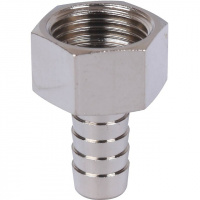 Штуцер резьбовой латунный STOUT никель 1/2"x12мм В