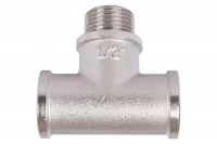 ЛН Тройник латунь MULTI (НИКЕЛИРОВАННЫЙ) 3/4"-1/2"-3/4" ВНВ