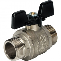 Кран шаровой STOUT бабочка 3/4" НН, полнопроходной