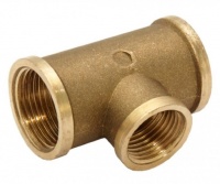 ЛЖ Тройник переходной латунный MULTI (ЖЕЛТЫЙ) 3/4"-1/2"-3/4" ВР