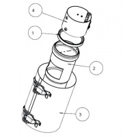 Разъединительное устройство PROTHERM Al с контрольным устройством Ø60/100 мм