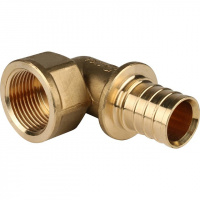 СА Угол резьбовой аксиальный для сшитого полиэтилена STOUT латунный Ø32х1" В