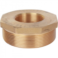 Футорка резьбовая латунная STOUT без покрытия 3"x11/2" ВН