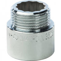 Удлинитель резьбовой латунный STOUT хром 3/4"x20мм ВН