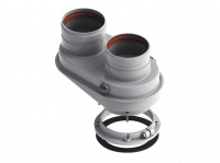 Адаптер дымохода двухканальный PROTHERM Ø80/80, Al. Для котлов Рысь, Ягуар.