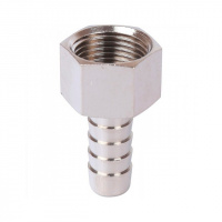 Штуцер резьбовой латунный STOUT никель 3/8"x14мм В