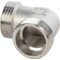 Угол резьбовой латунный STOUT никель 1" Н