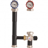 ГБМ Насосная группа ROMMER с термостатическим смесителем (35-60ºС), без насоса DN25 (1"), справа