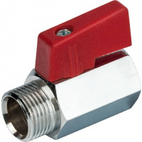 Кран шаровой потребительный STOUT МИНИ флажок 3/8" ВН, никель