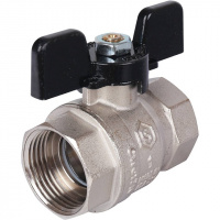 Кран шаровой STOUT бабочка 1" ВВ, стандартный проход