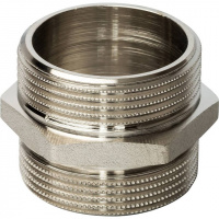 Ниппель резьбовой латунный STOUT никель 11/4" Н