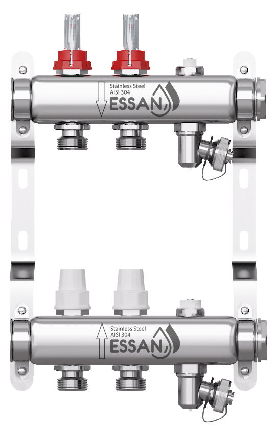 Коллекторная группа из нержавеющей стали с расходомерами Essan 802 - 2 выхода