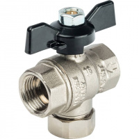 Кран шаровой STOUT бабочка 1/2" ВВ, с фильтром