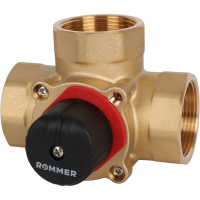 Клапан трехходовой смесительный ROMMER 11/2"KVs 25