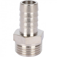 Штуцер резьбовой латунный STOUT никель 1/2"x14мм Н