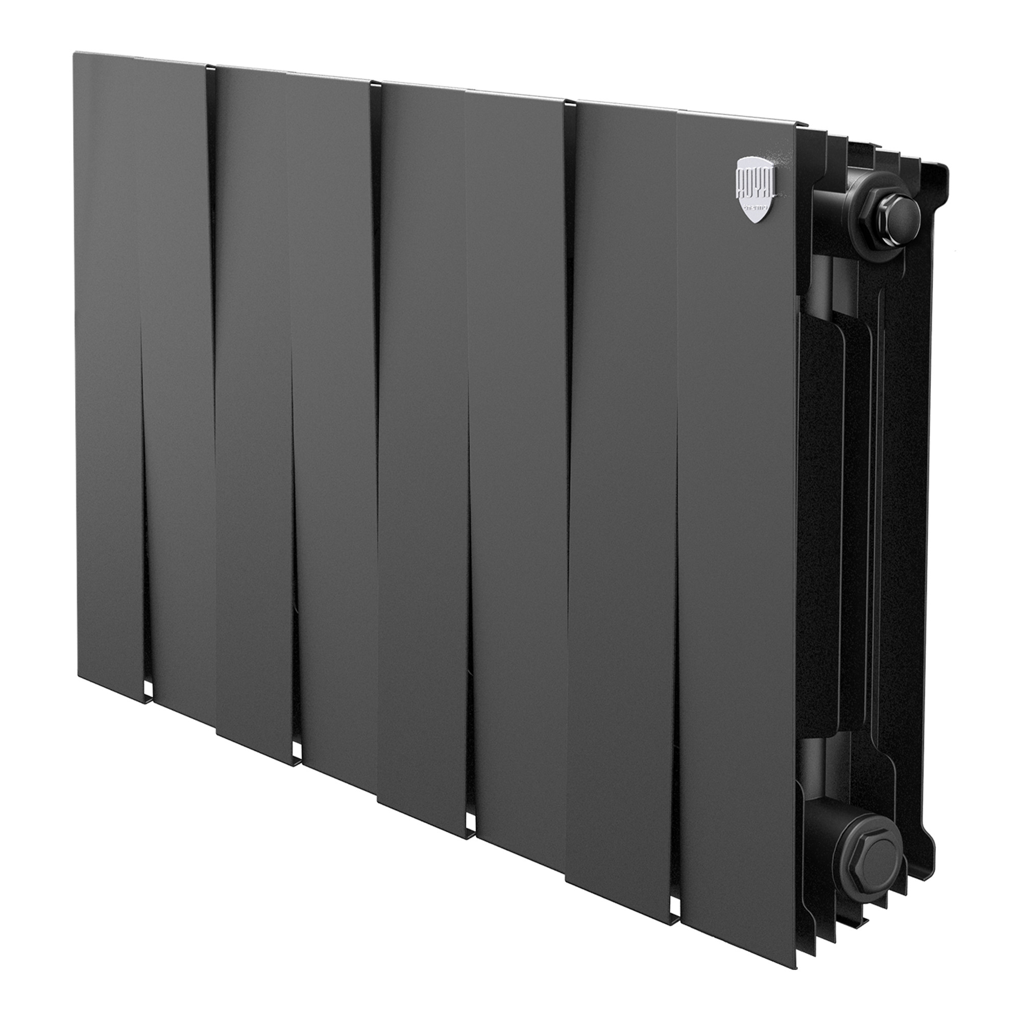Радиатор биметаллический ROYAL THERMO PIANOFORTE NOIR SABLE 300x8 секций, чёрный