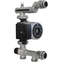 НСУ Насосно-смесительный узел теплого пола STOUT с насосом 1", UPSO, клапан 20-55°C, 130мм