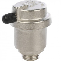 Воздухоотводчик автоматический прямой STOUT никель 1/2", без клапана, боковой выпуск