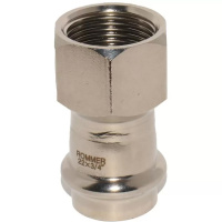 Переходник ВПр-ВР, 22х3/4, из нержавеющей стали прессовой ROMMER