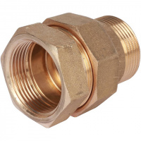 Американка ПРЯМАЯ резьбовая латунная (с прокладкой o-ring) STOUT без покрытия 11/4" ВН