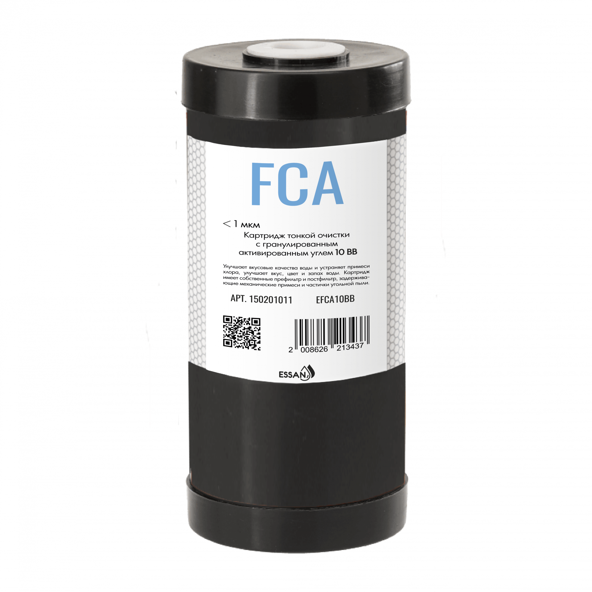 Картридж сменный угольный гранул. ESSAN EFCA10BB, для корпуса 10BB, для мех. и сорбцион очистки
