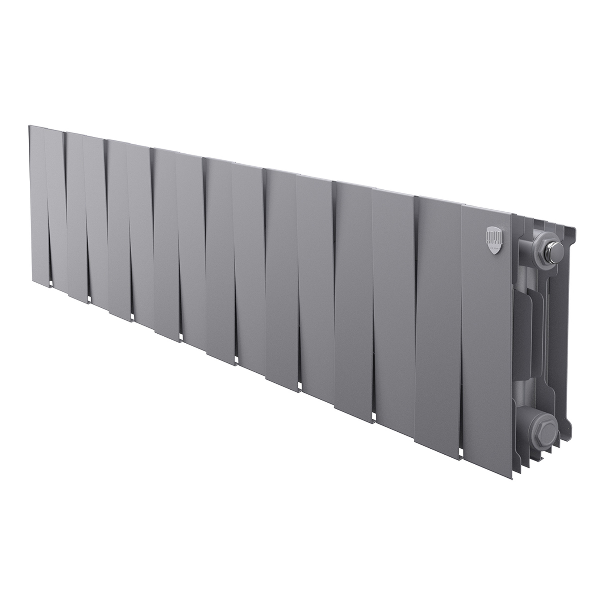 Радиатор биметаллический ROYAL THERMO PIANOFORTE SILVER SATIN 200x16 секций, серый