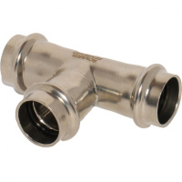 Тройник равнопроходной ВПр, 22, из нержавеющей стали прессовой ROMMER