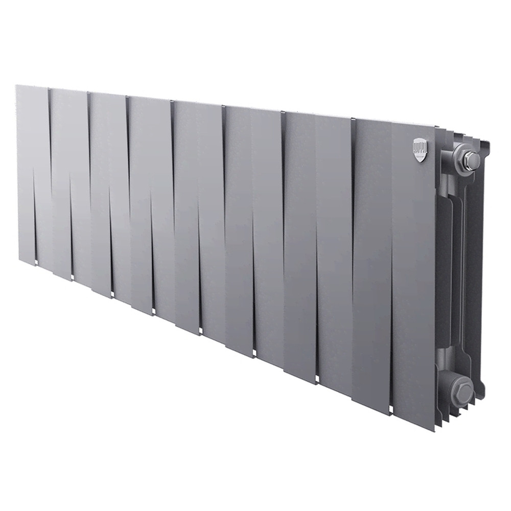Радиатор биметаллический ROYAL THERMO PIANOFORTE SILVER SATIN 300x16 секций, серый