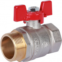 Кран шаровой ROMMER бабочка 11/4" ВН