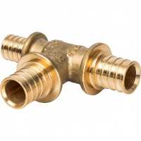 СА Тройник переходной аксиальный для сшитого полиэтилена STOUT латунный Ø20х20х16 (10/60)