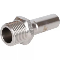 Вставка переходная НПр-НР, 15х1/2, из нержавеющей стали прессовой ROMMER