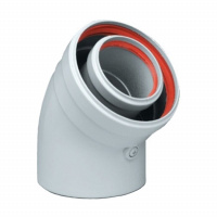 Колено PROTHERM 45° для газоотвода Ø60/100, Al. Для котлов Рысь, Ягуар.