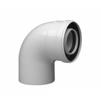 Колено PROTHERM 90° для газоотвода Ø60/100, Al. Для котлов Рысь, Ягуар.
