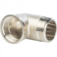 Угол резьбовой латунный STOUT никель 11/4" ВН