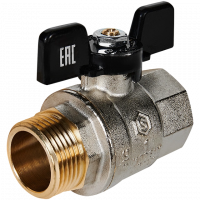 Кран шаровой полнопроходной, ВР/НР, ручка бабочка 1" STOUT