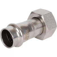 Переходник с накидной гайкой ВПр-ВР, 18х3/4, из нержавеющей стали прессовой ROMMER