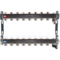 Коллектор из нержавеющей стали без расходомеров, с клапаном вып. воздуха и сл ROMMER