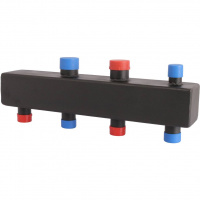 Коллектор распределительный стальной ROMMER 2 отопительных контура 1х1 1/4"