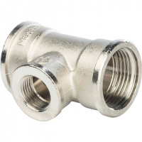 Тройник переходной переходной латунный STOUT никель 1"x1/2"x1" В