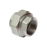 ЛН Американка прямая латунная MULTI (НИКЕЛИРОВАННАЯ) 1/2" ВР-ВР
