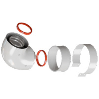 Начальный участок 90 гр. универсальный Ø60/100 (кроме Immergas и Navien Øeluxe ROMMER